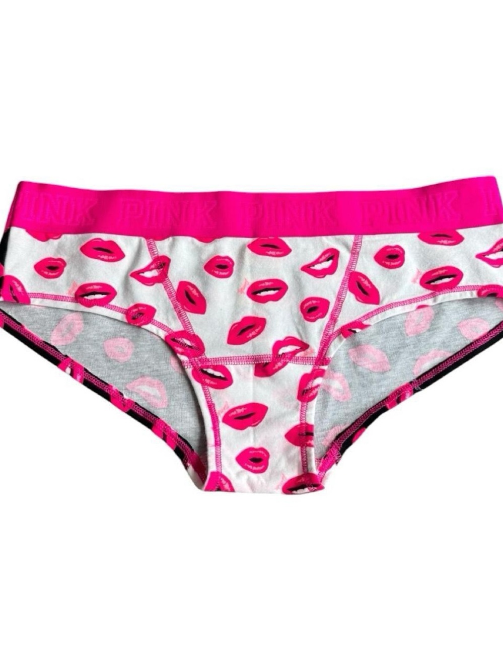 Victoria’s Secret PINK 2016 Pink Lip-Print Cotton Hipster Briefs
